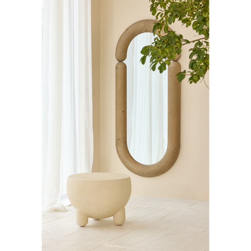 Wooden Furniture Modernism With Classic Nordic Style Wooden Mirror Century-old Recycled Pine